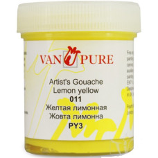 Краска гуашевая Van Pure 40 мл Желтый лимонный 011